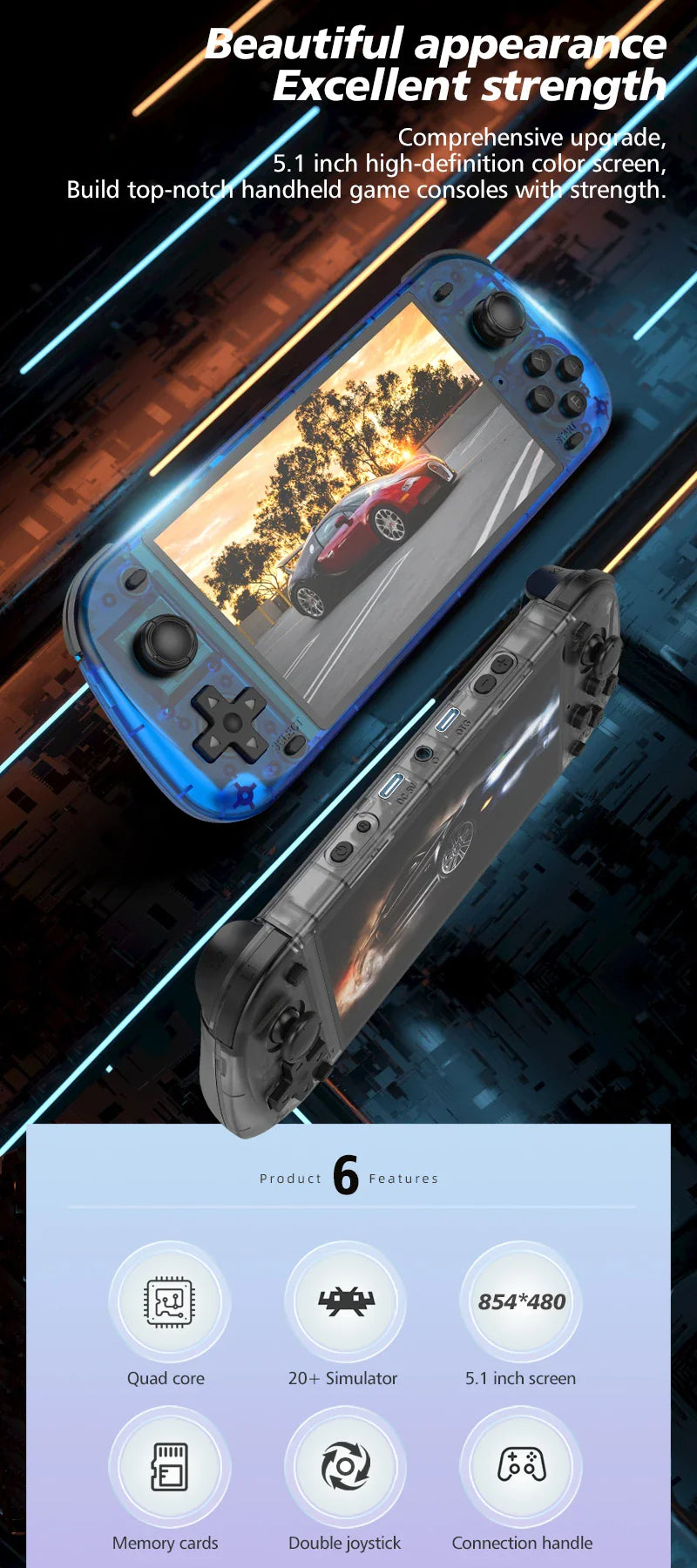 RETRO HANDHELD GAME CONSOLE-50S